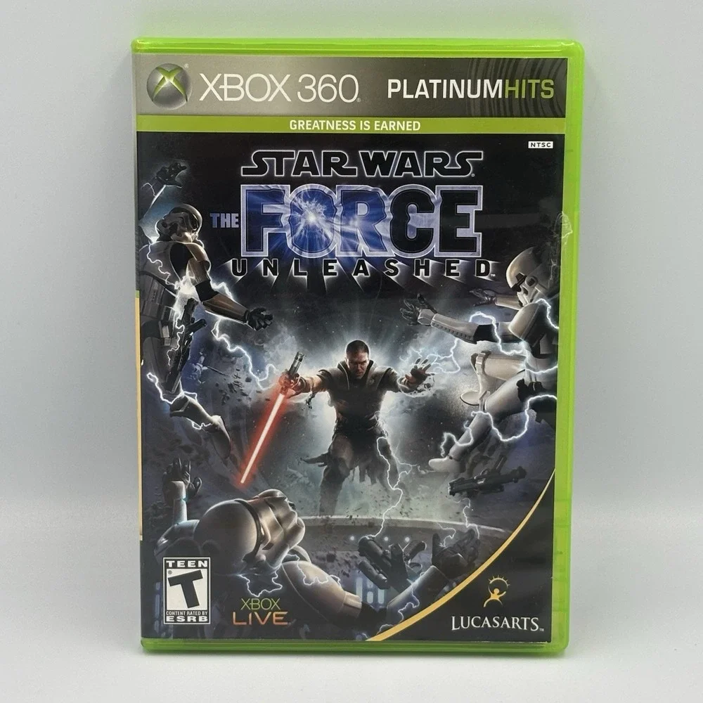 Star Wars The Force Unleashed Platinum Hits Complete Microsoft Xbox 360 CIB‎